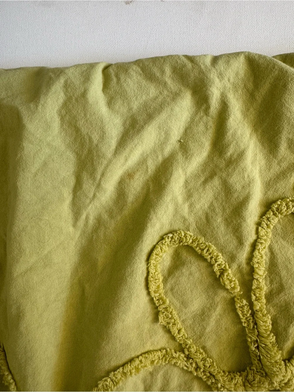 UO Olive Daisy Tufted Core Sham Set